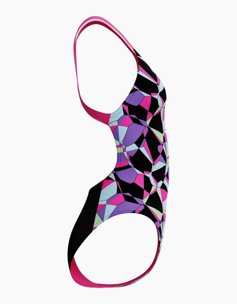 Speedo Womens/Ladies Patterned Leaderback One Piece Swimsuit