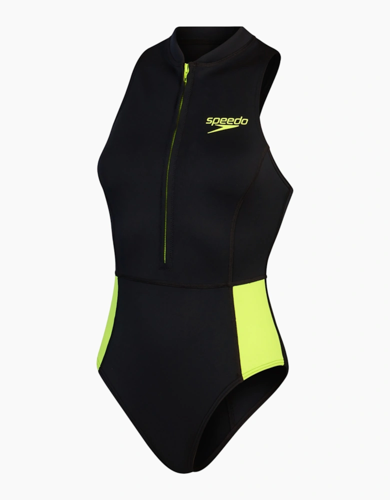 Speedo Womens/Ladies Colour Block Thermal Sleeveless One Piece Swimsuit