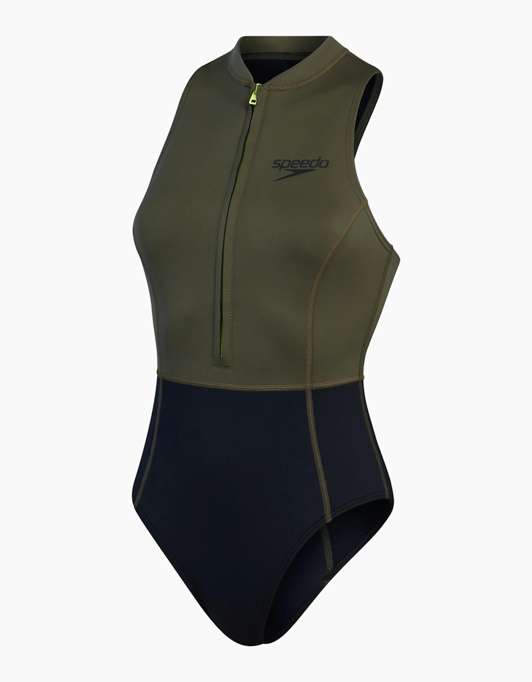 Speedo Womens/Ladies Colour Block Thermal Sleeveless One Piece Swimsuit