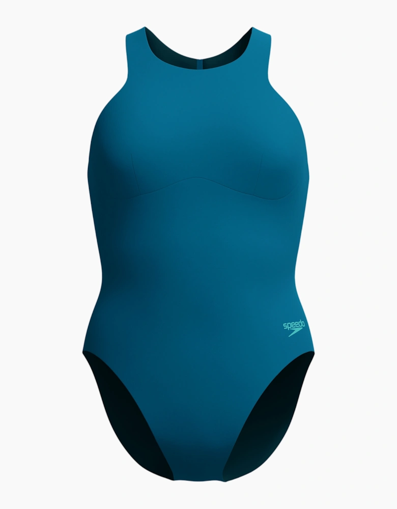 Speedo Womens/Ladies Racer Zipped One Piece Swimsuit