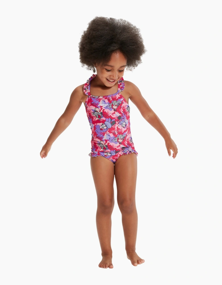 Speedo Girls Learn To Swim Frill One Piece Swimsuit