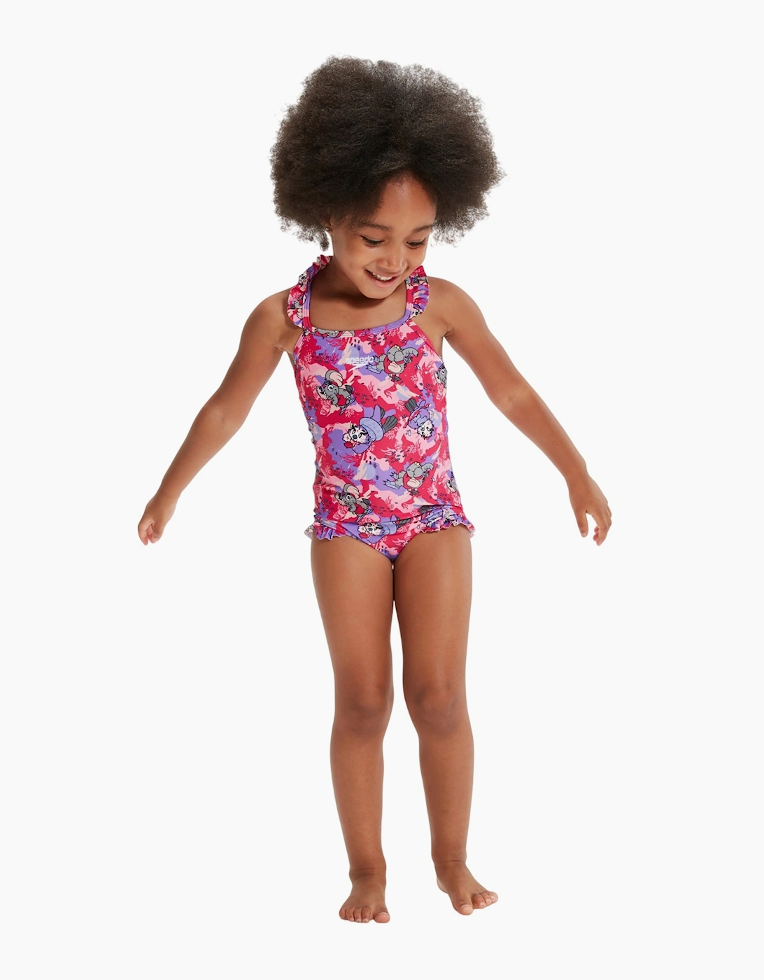 Speedo Girls Learn To Swim Frill One Piece Swimsuit