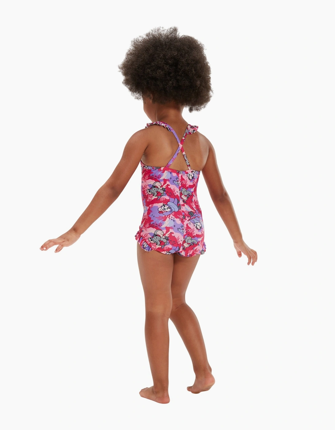 Speedo Girls Learn To Swim Frill One Piece Swimsuit