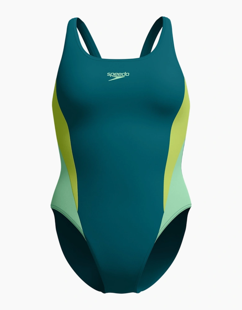 Speedo Womens/Ladies 2.0 Colour Block Muscleback One Piece Swimsuit