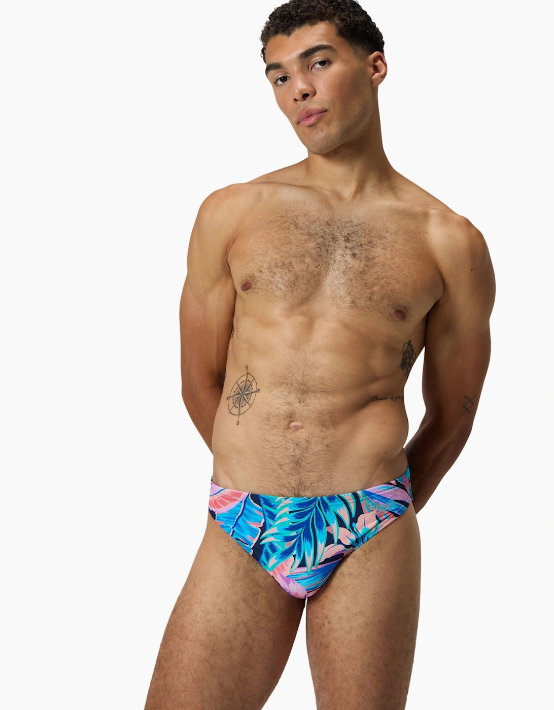 Speedo Mens Beachstar Tropical Leaves Swim Briefs