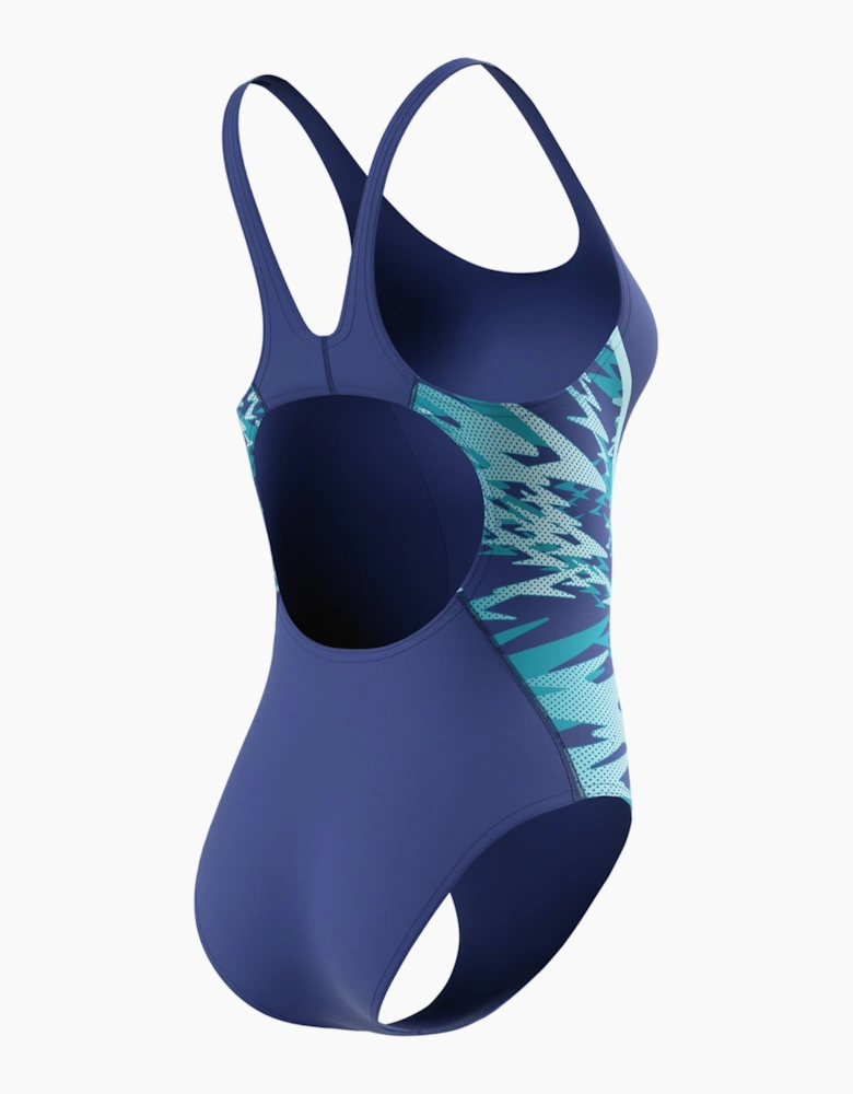 Speedo Womens/Ladies Hyperboom Splice Muscleback One Piece Swimsuit