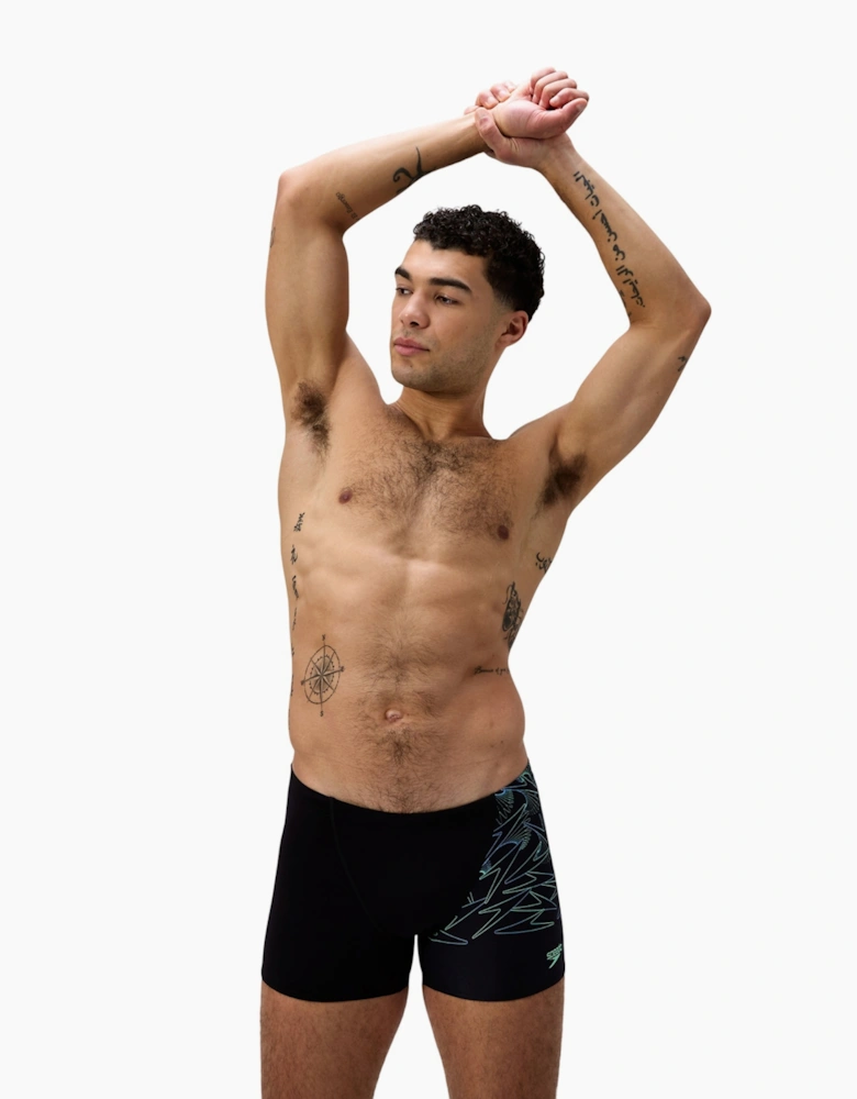 Speedo Mens Hyperboom Asymmetric V-Cut Swim Shorts