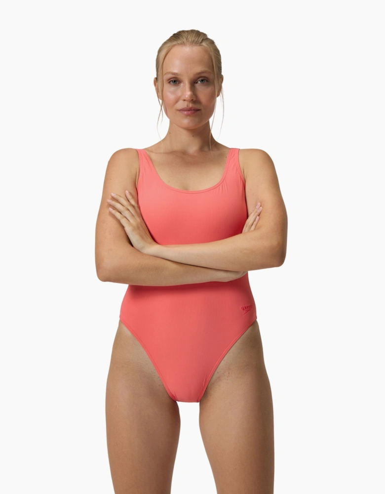 Speedo Womens/Ladies Textured U-Back One Piece Swimsuit
