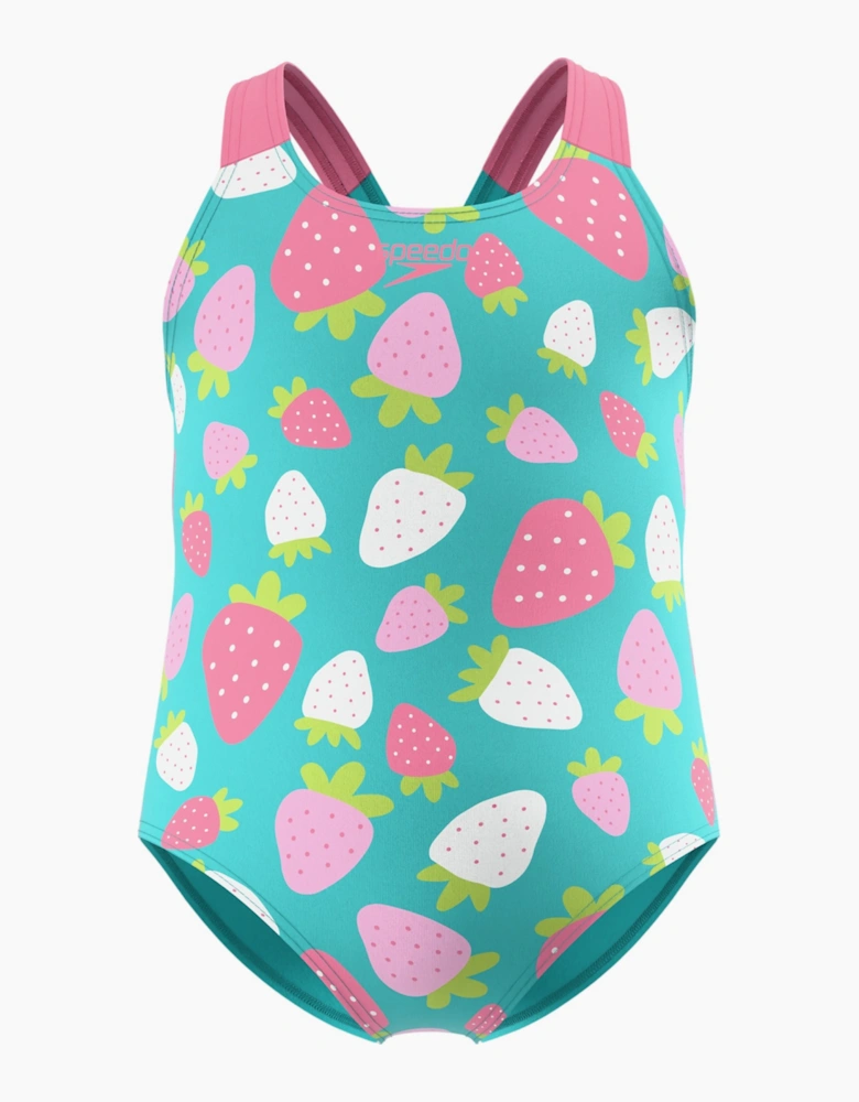 Speedo Girls Strawberry One Piece Swimsuit