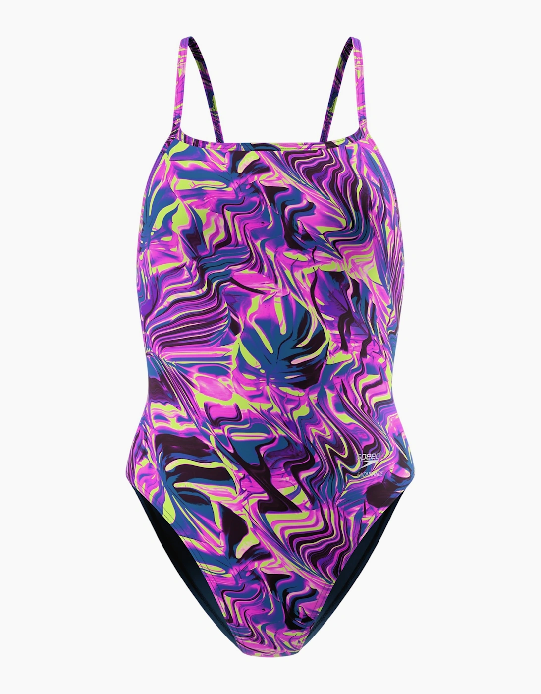 Speedo Womens/Ladies Swirl Web Back One Piece Swimsuit