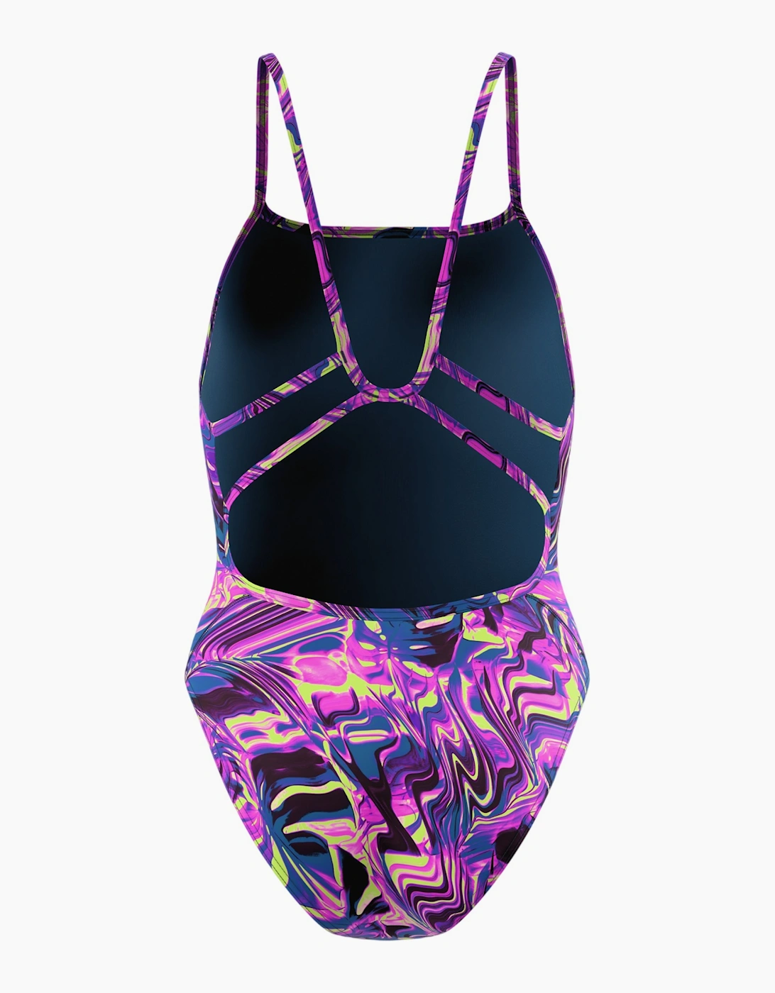 Speedo Womens/Ladies Swirl Web Back One Piece Swimsuit
