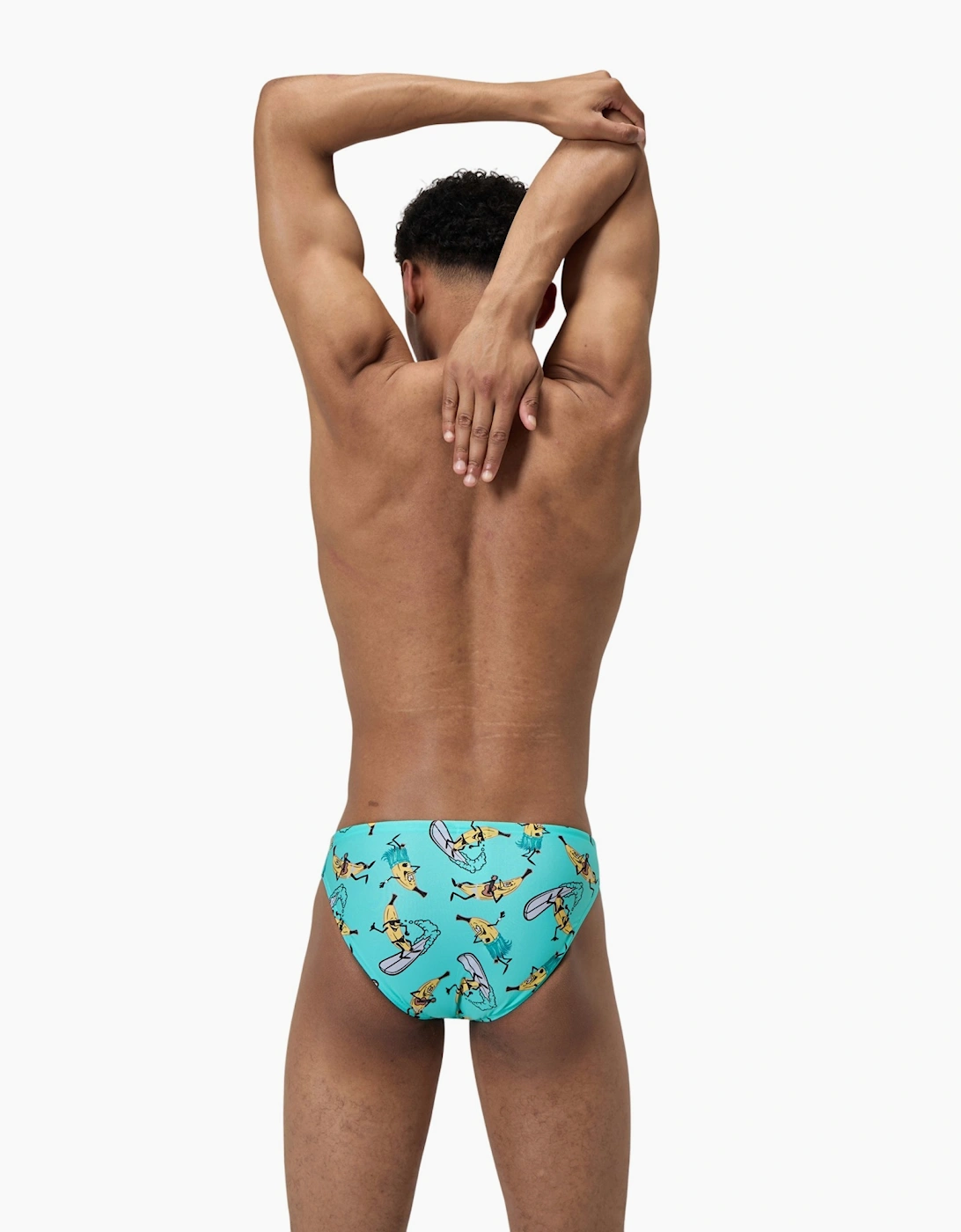 Speedo Mens Banana All-Over Print Swim Briefs
