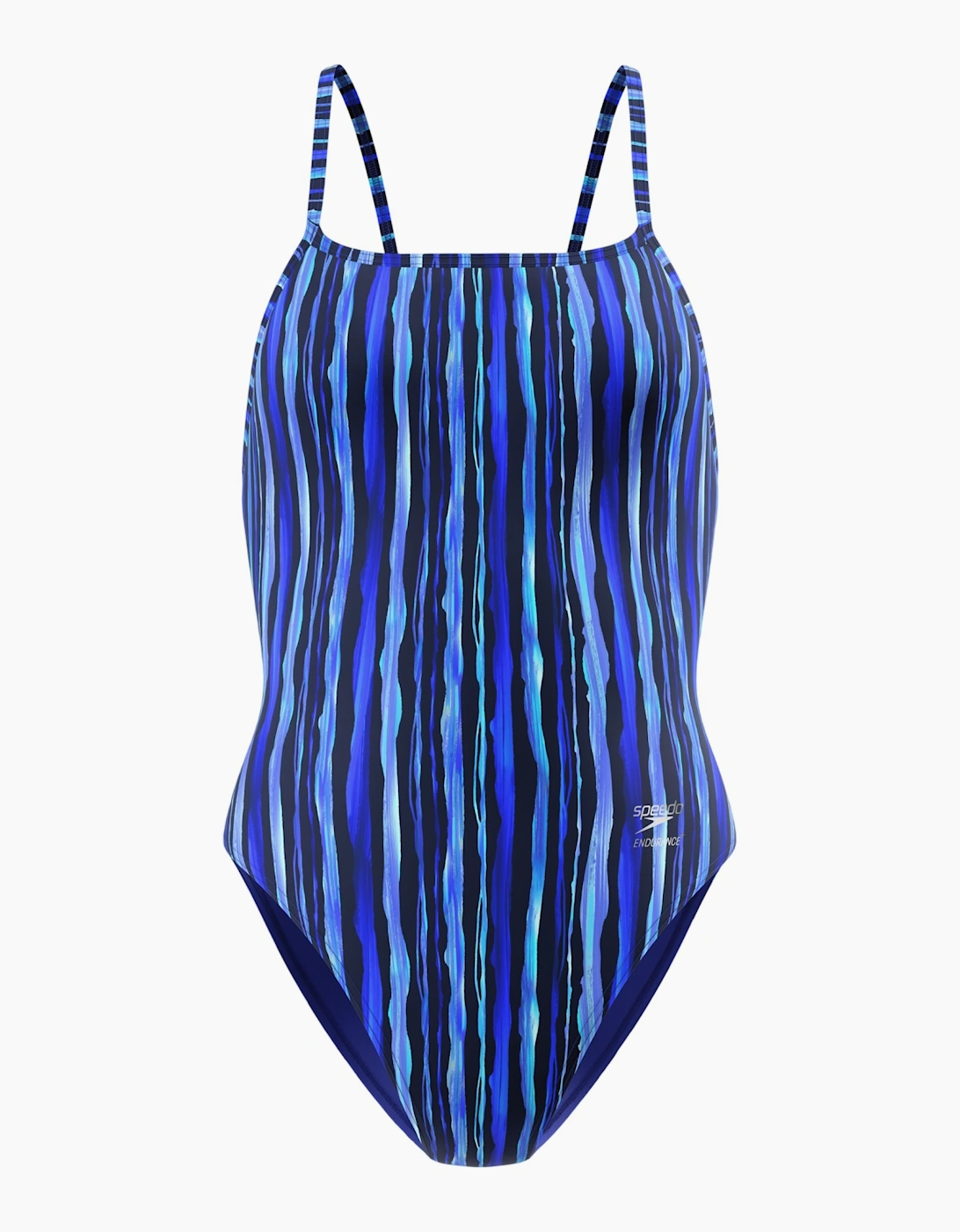 Speedo Womens/Ladies Club Contrast Striped Web Back One Piece Swimsuit