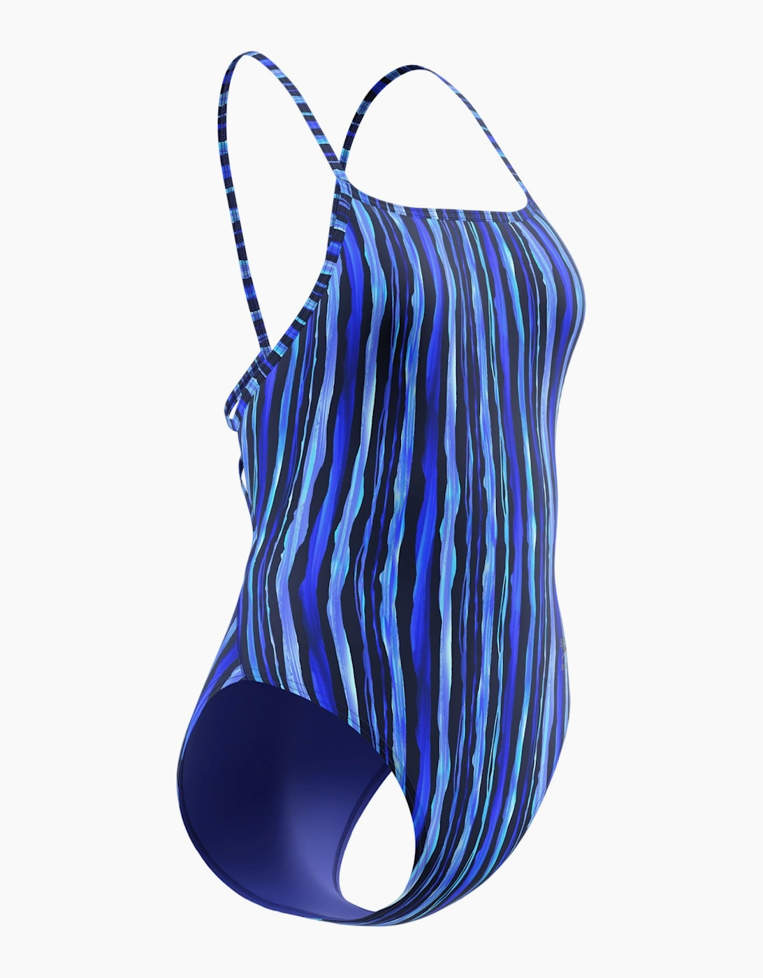 Speedo Womens/Ladies Club Contrast Striped Web Back One Piece Swimsuit