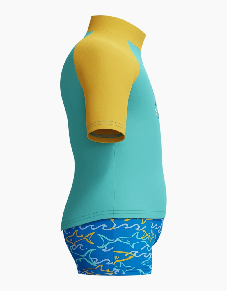 Speedo Boys Shark Short-Sleeved Rash Suit