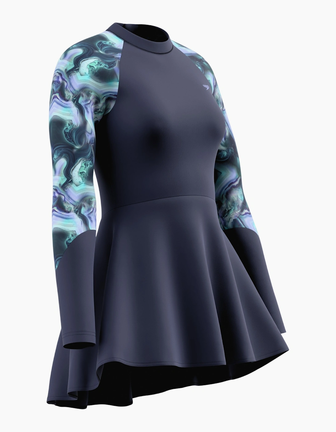 Speedo Womens/Ladies Modern Patterned Long-Sleeved Swim Dress