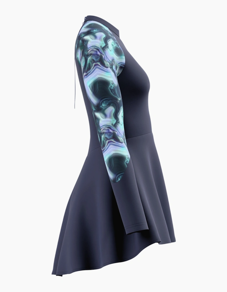 Speedo Womens/Ladies Modern Patterned Long-Sleeved Swim Dress