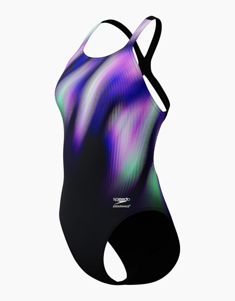Speedo Womens/Ladies Placement Printed Powerback One Piece Swimsuit