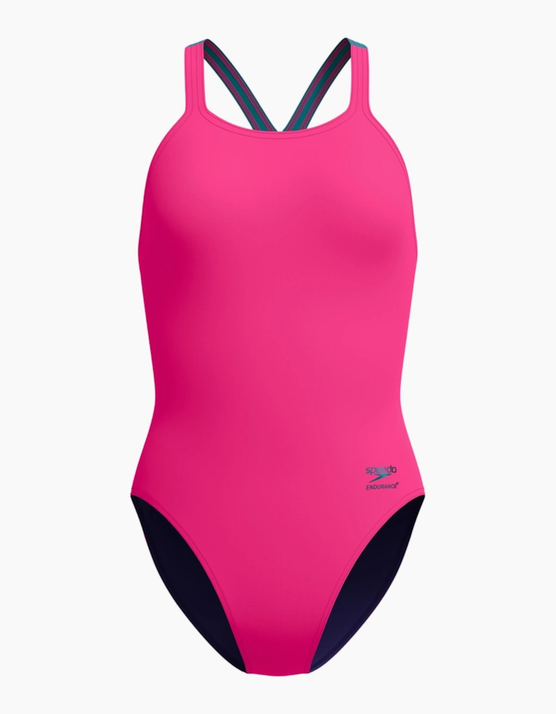 Speedo Womens/Ladies Solid Powerback One Piece Swimsuit