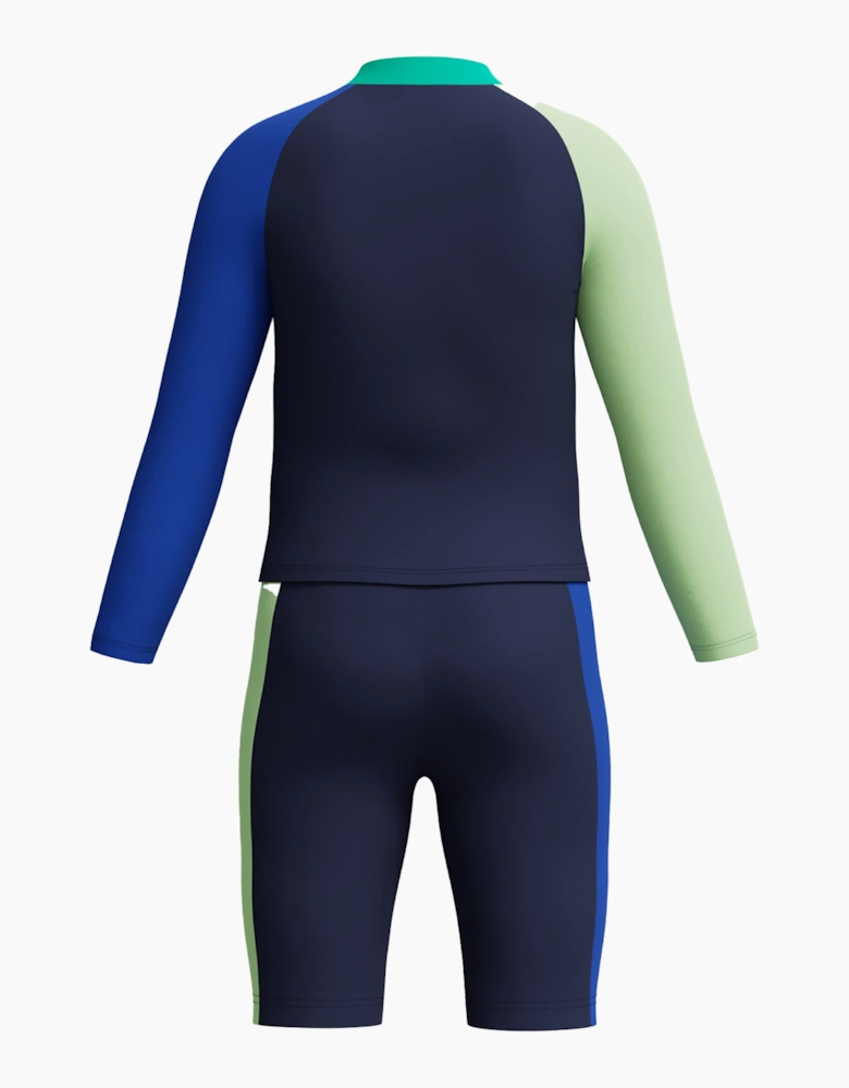 Speedo Boys Colour Block Long-Sleeved Rash Suit