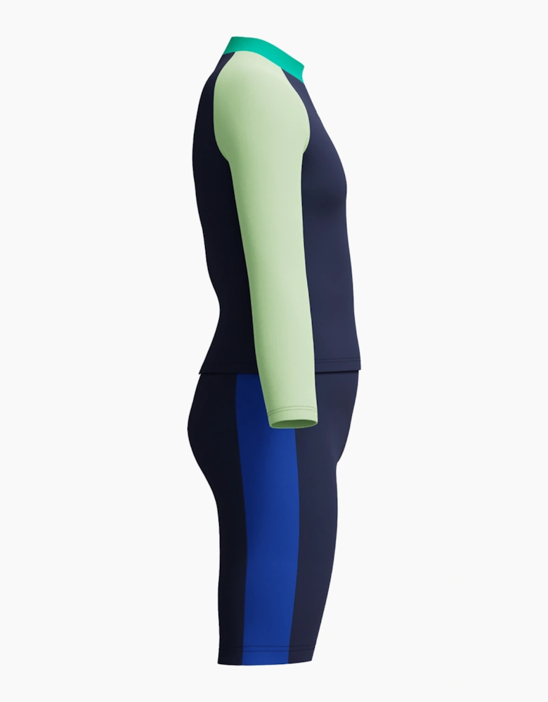 Speedo Boys Colour Block Long-Sleeved Rash Suit