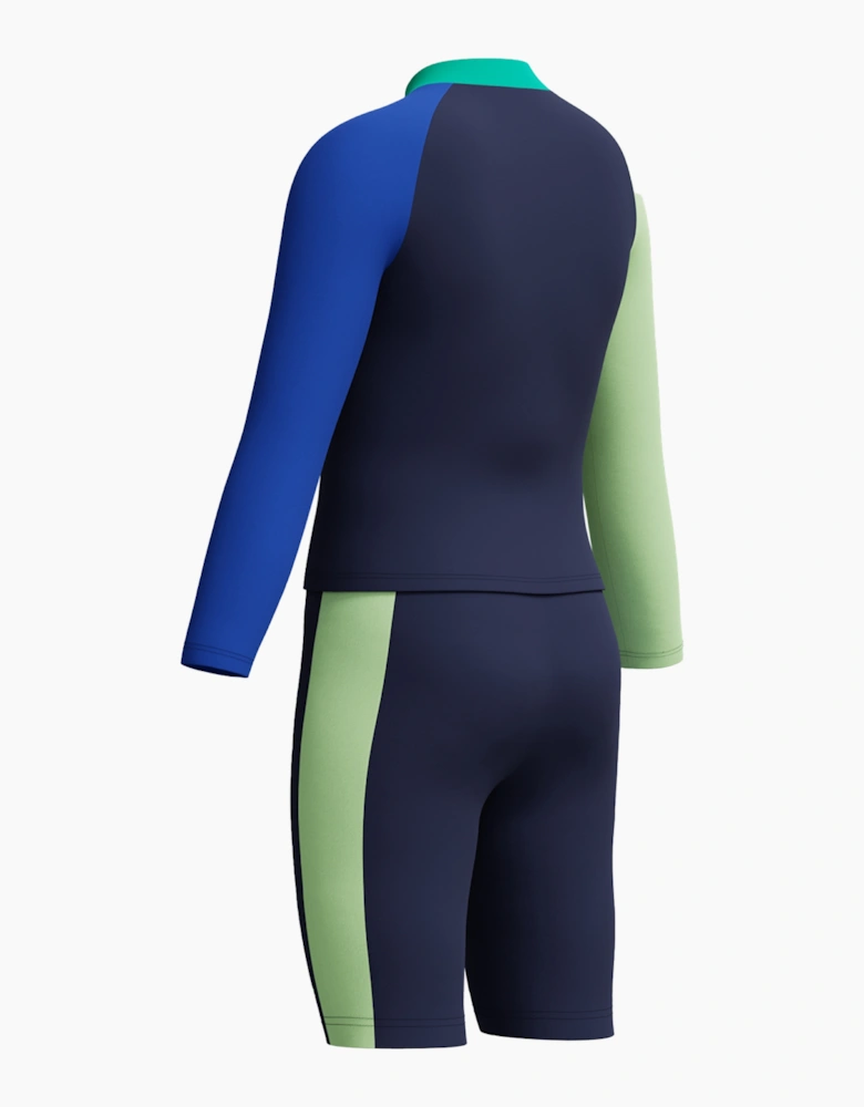 Speedo Boys Colour Block Long-Sleeved Rash Suit