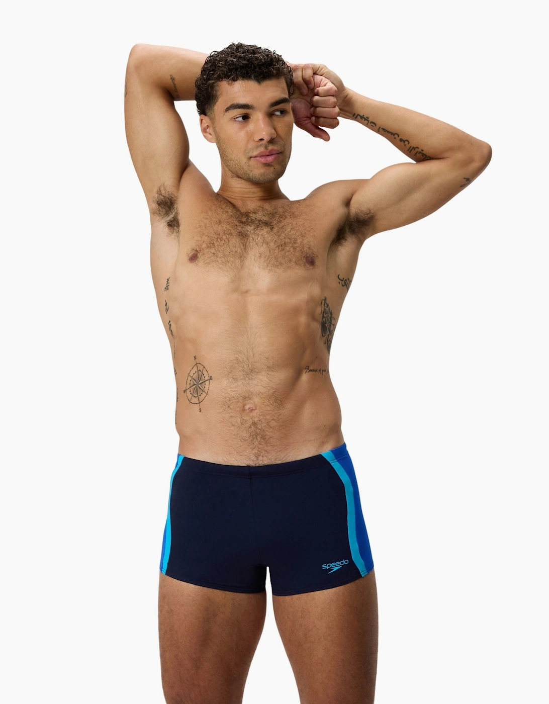 Speedo Mens Splice Solid Swim Shorts