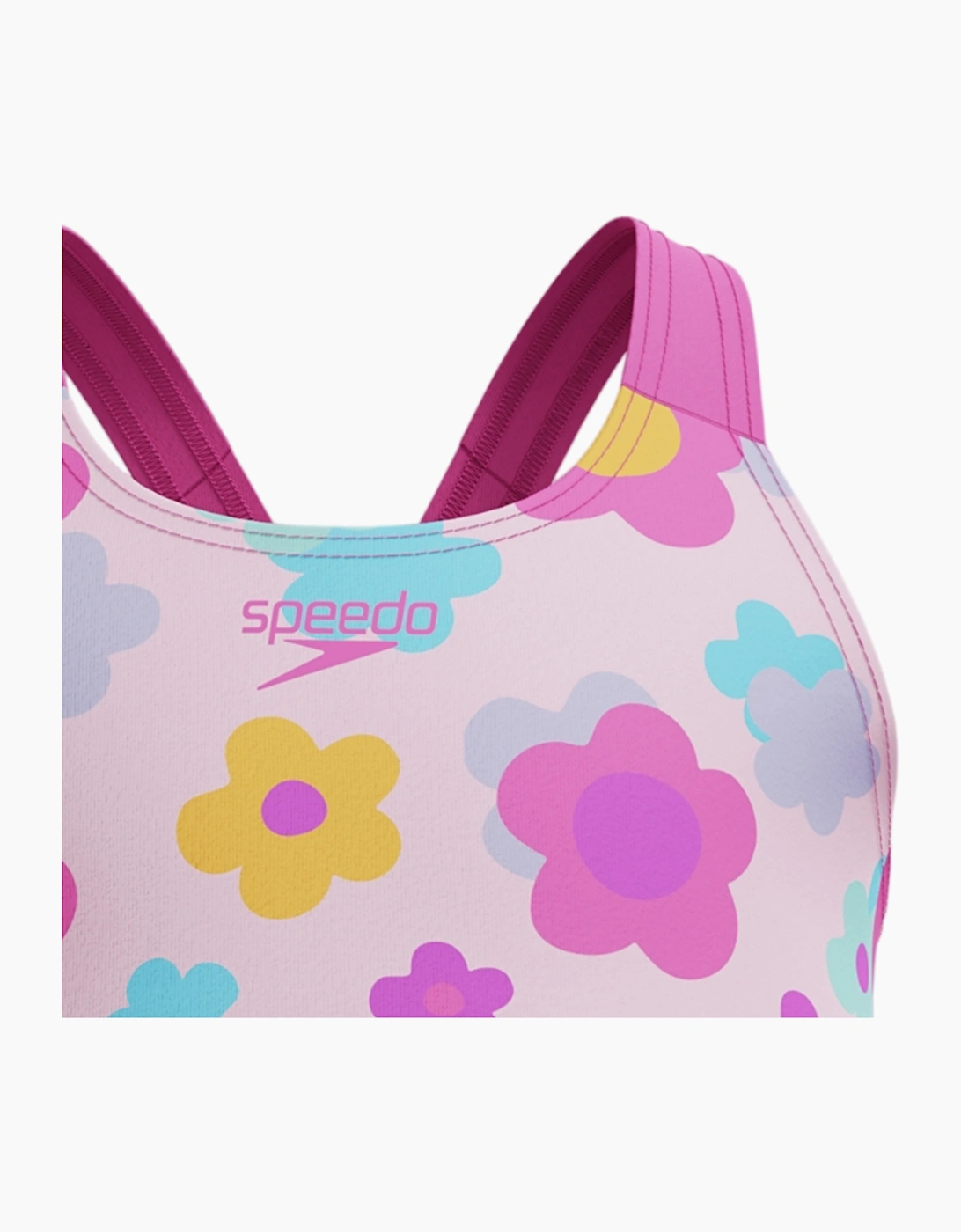 Speedo Girls Floral Racerback One Piece Swimsuit