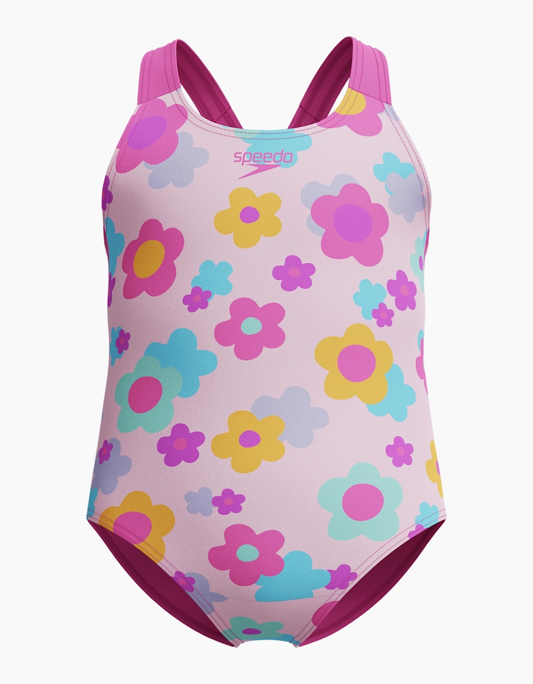 Speedo Girls Floral Racerback One Piece Swimsuit