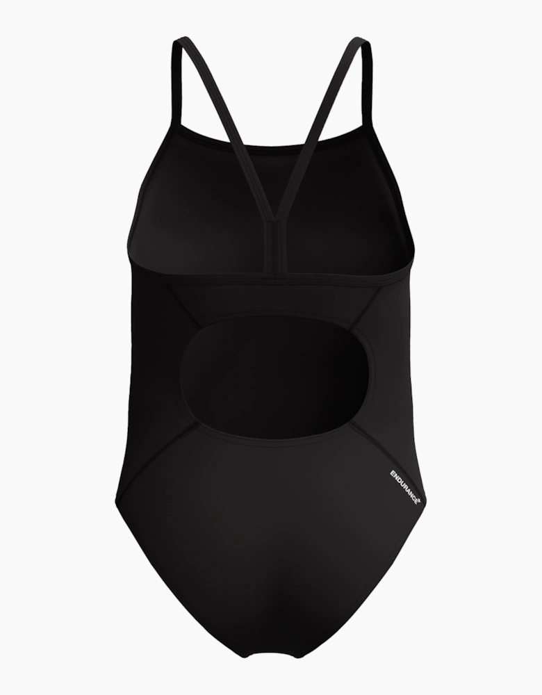 Speedo Girls Logo Endurance+ Thin Strap One Piece Swimsuit