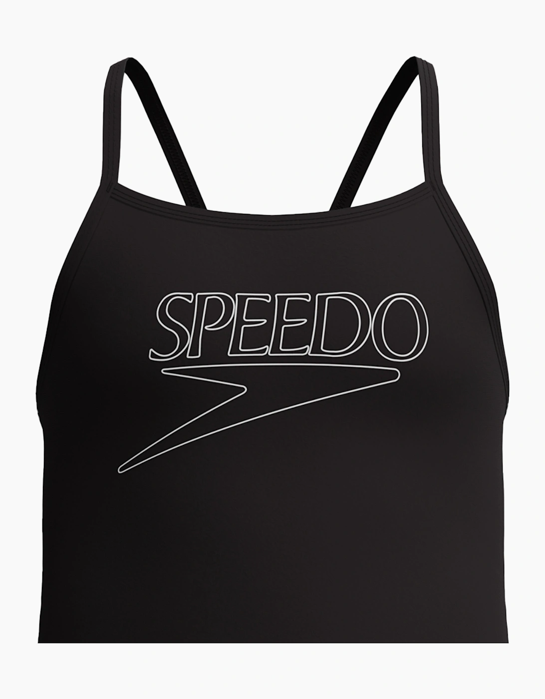 Speedo Girls Logo Endurance+ Thin Strap One Piece Swimsuit