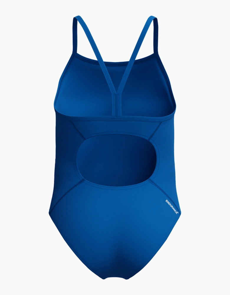Speedo Girls Logo Endurance+ Thin Strap One Piece Swimsuit