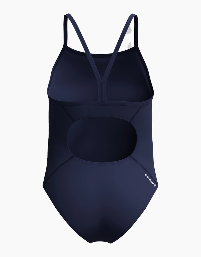 Speedo Girls Logo Endurance+ Thin Strap One Piece Swimsuit
