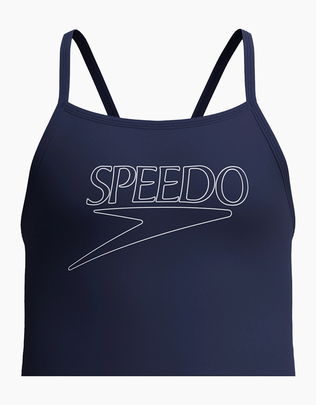 Speedo Girls Logo Endurance+ Thin Strap One Piece Swimsuit