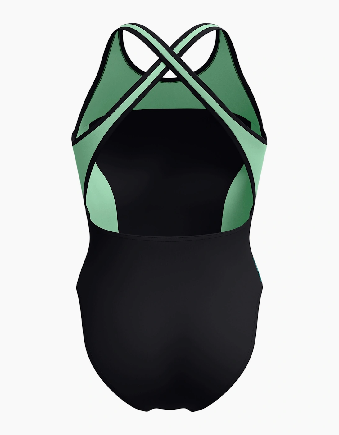 Speedo Womens/Ladies Splice High-Neck Cross Back One Piece Swimsuit