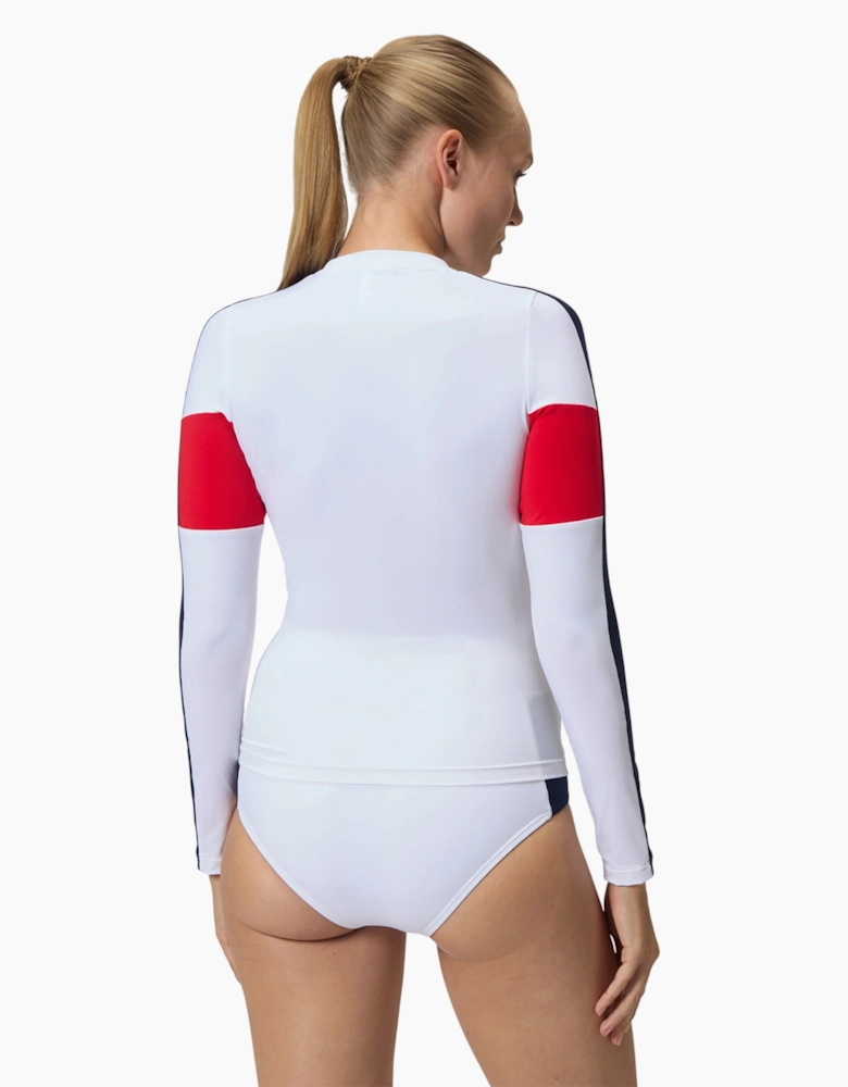 Speedo Womens/Ladies Colour Block Logo Long-Sleeved Rash Top