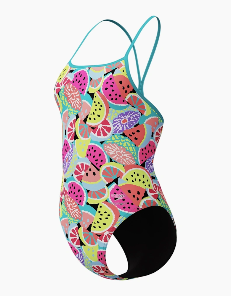 Speedo Womens/Ladies Fruit All-Over Print One Piece Swimsuit
