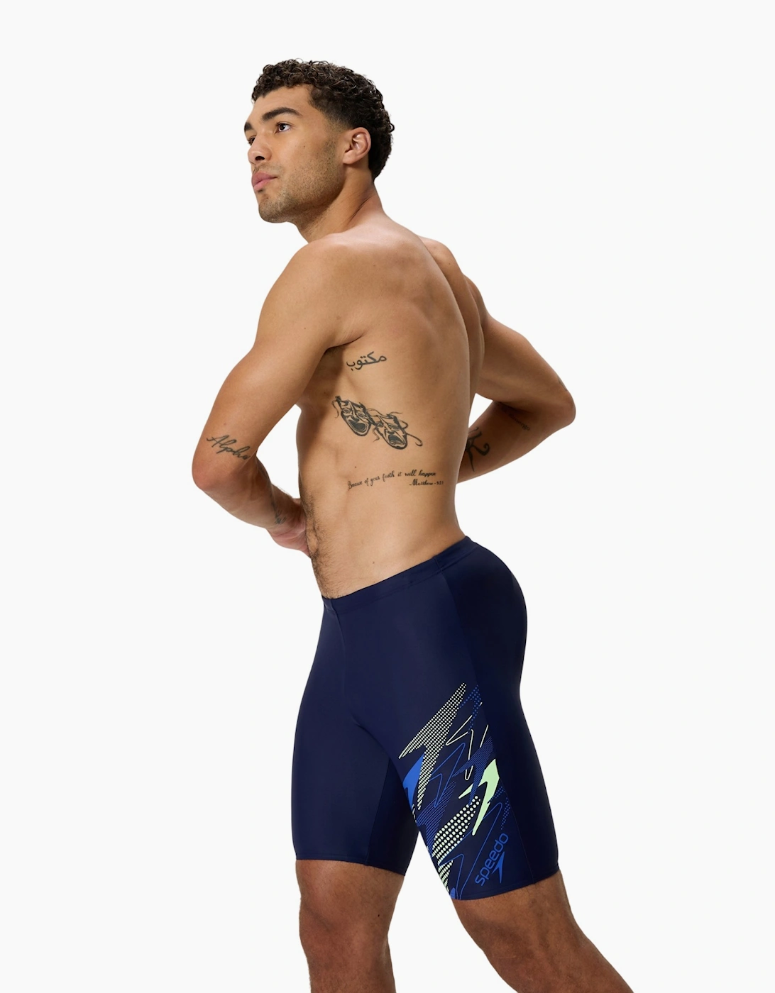 Speedo Mens Medley Asymmetric Logo Jammer Shorts
