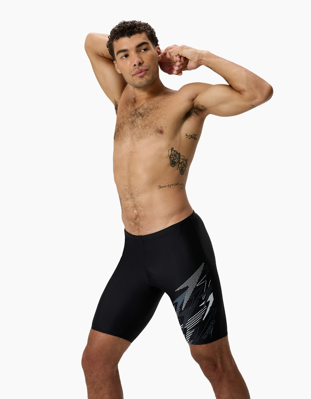 Speedo Mens Medley Asymmetric Logo Jammer Shorts