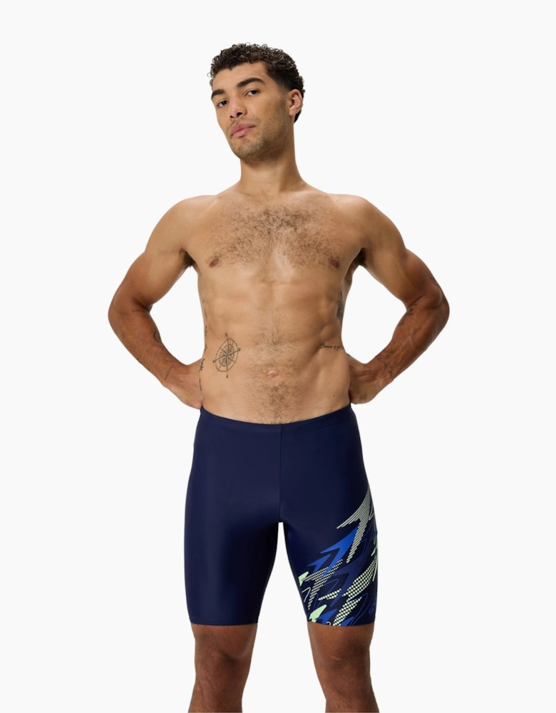 Speedo Mens Medley Asymmetric Logo Jammer Shorts