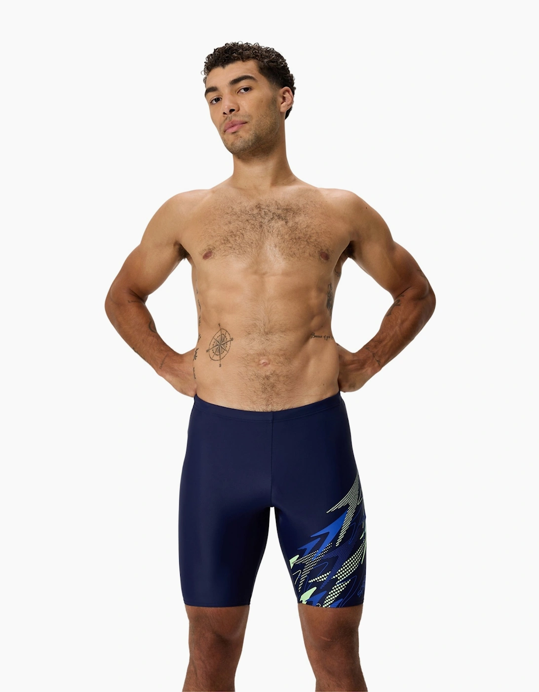 Speedo Mens Medley Asymmetric Logo Jammer Shorts