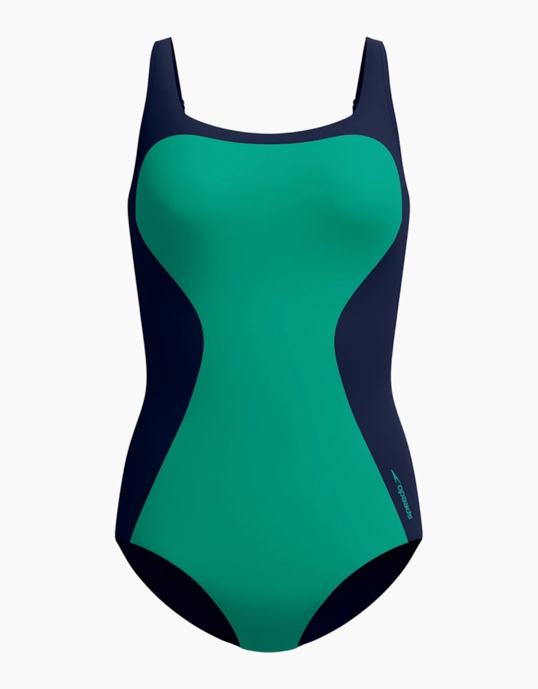 Speedo Womens/Ladies Contour Colour Block One Piece Swimsuit