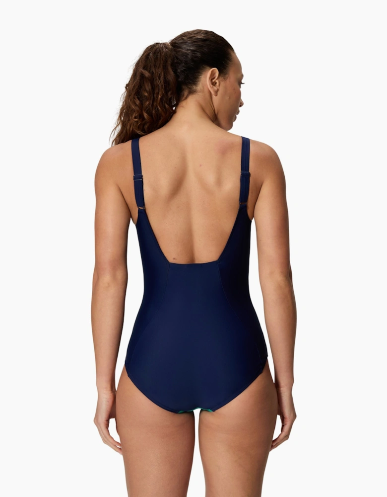 Speedo Womens/Ladies Contour Colour Block One Piece Swimsuit