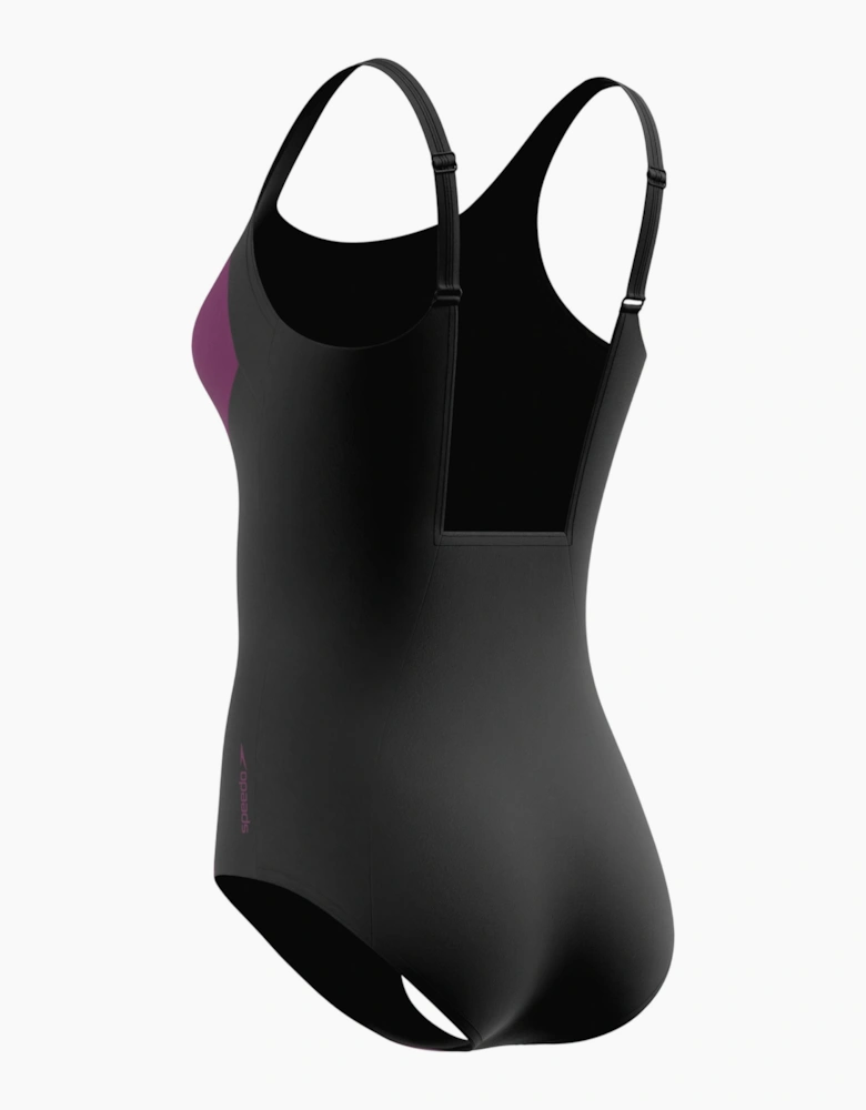 Speedo Womens/Ladies Contour Colour Block One Piece Swimsuit