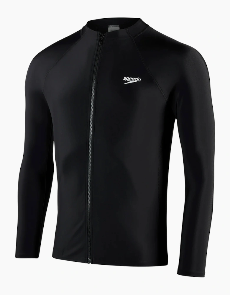 Speedo Mens Full Zip Long-Sleeved Rash Top