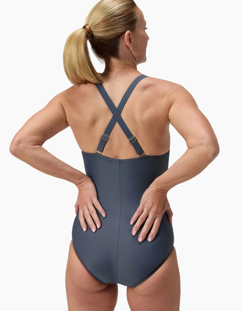 Speedo Womens/Ladies V Neck Shaping One Piece Swimsuit