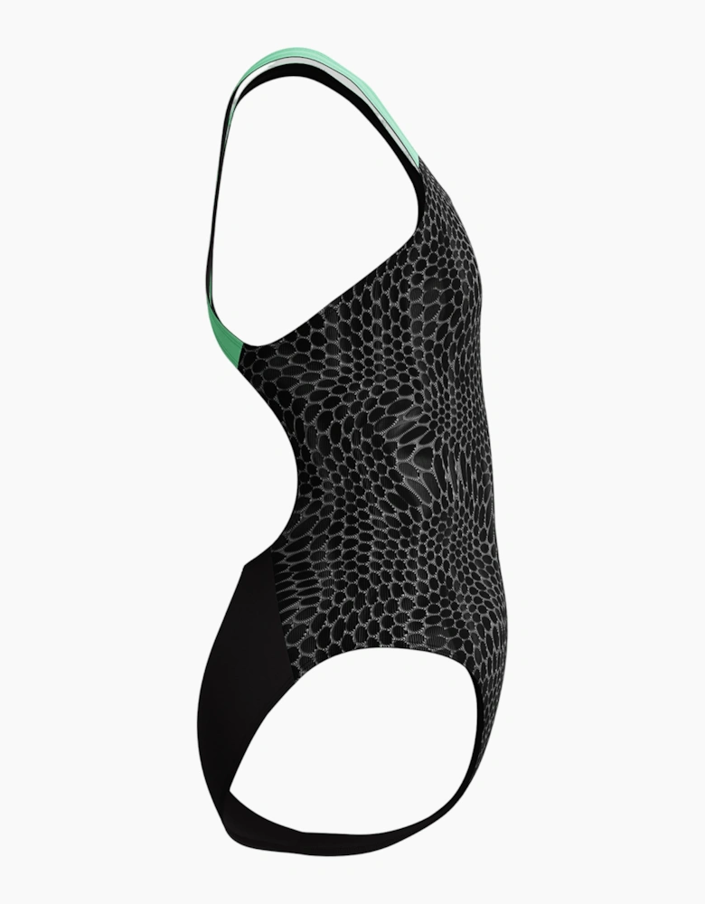 Speedo Girls Snake Print Powerback One Piece Swimsuit