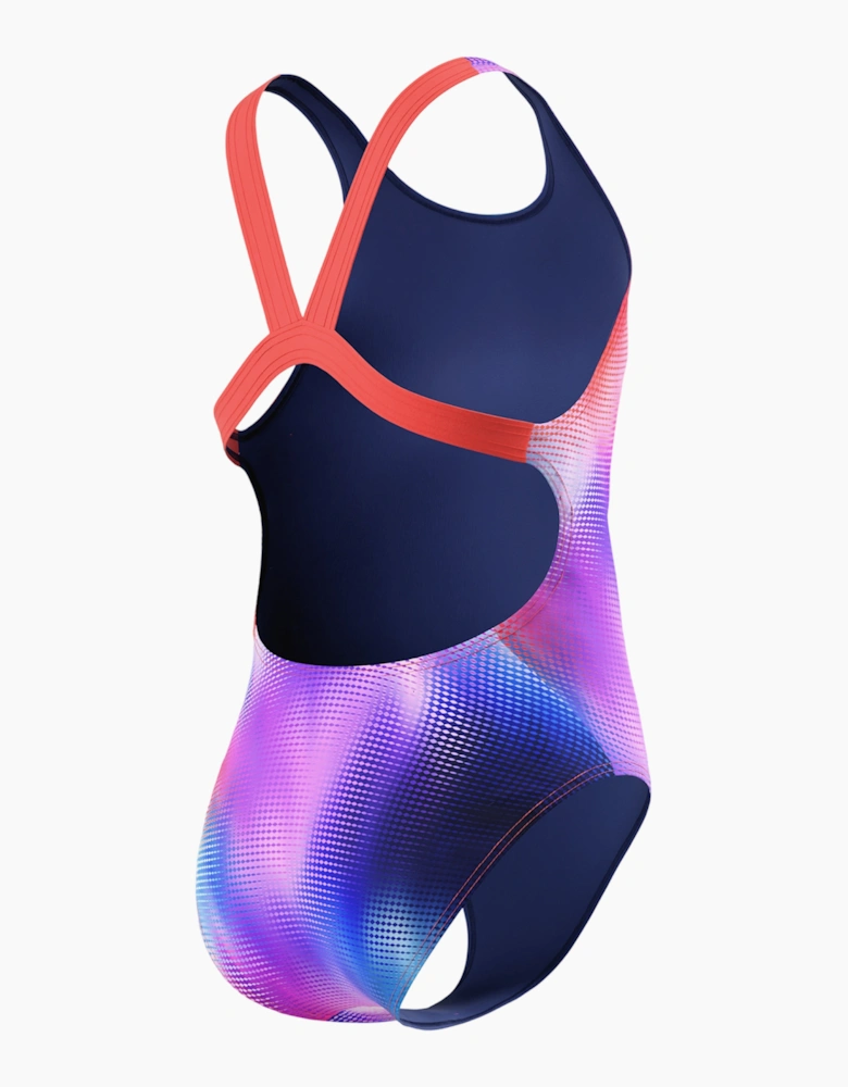 Speedo Girls All-Over Print One Piece Swimsuit