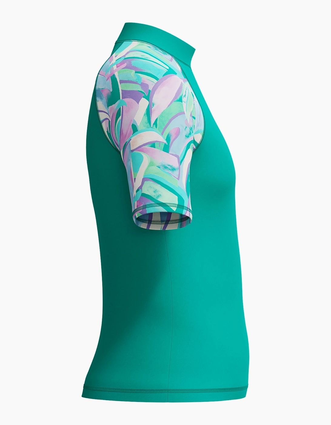 Speedo Girls Sun Abstract Short-Sleeved Rash Guard