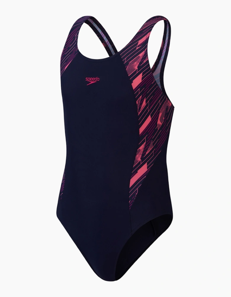 Speedo Girls Hyperbloom Splice One Piece Swimsuit